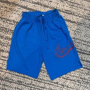 Nike Blue and Red Boys Dri-Fit Athletic Shorts